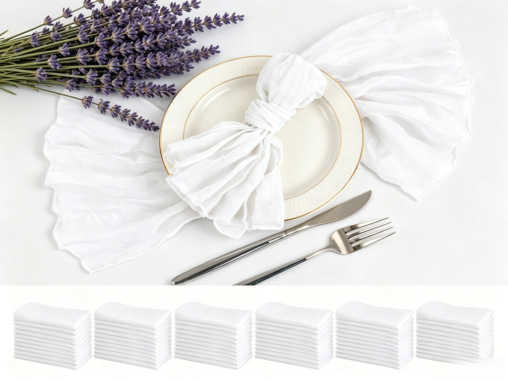 6pcs Cotton Linen Cloth Napkin,50 * 50cm
