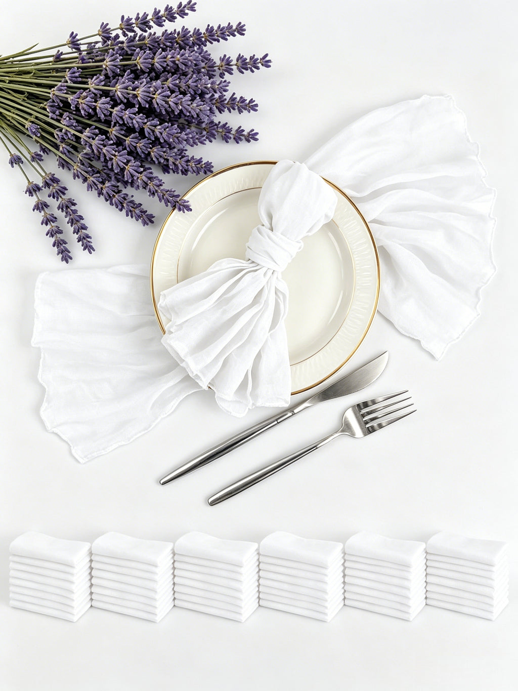 6pcs Cotton Linen Cloth Napkin,50 * 50cm
