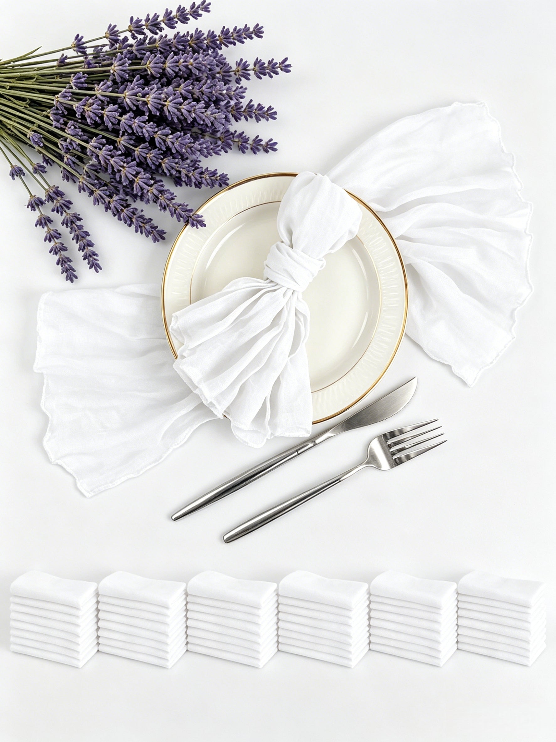 6pcs Cotton Linen Cloth Napkin,50 * 50cm