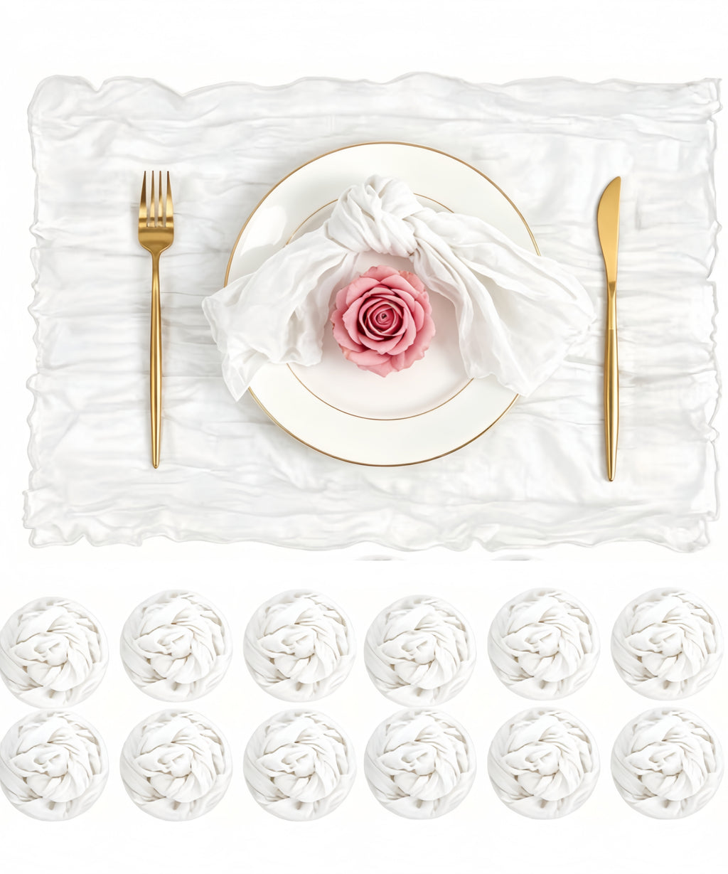 6pcs Cotton Linen Cloth Napkin,50 * 50cm