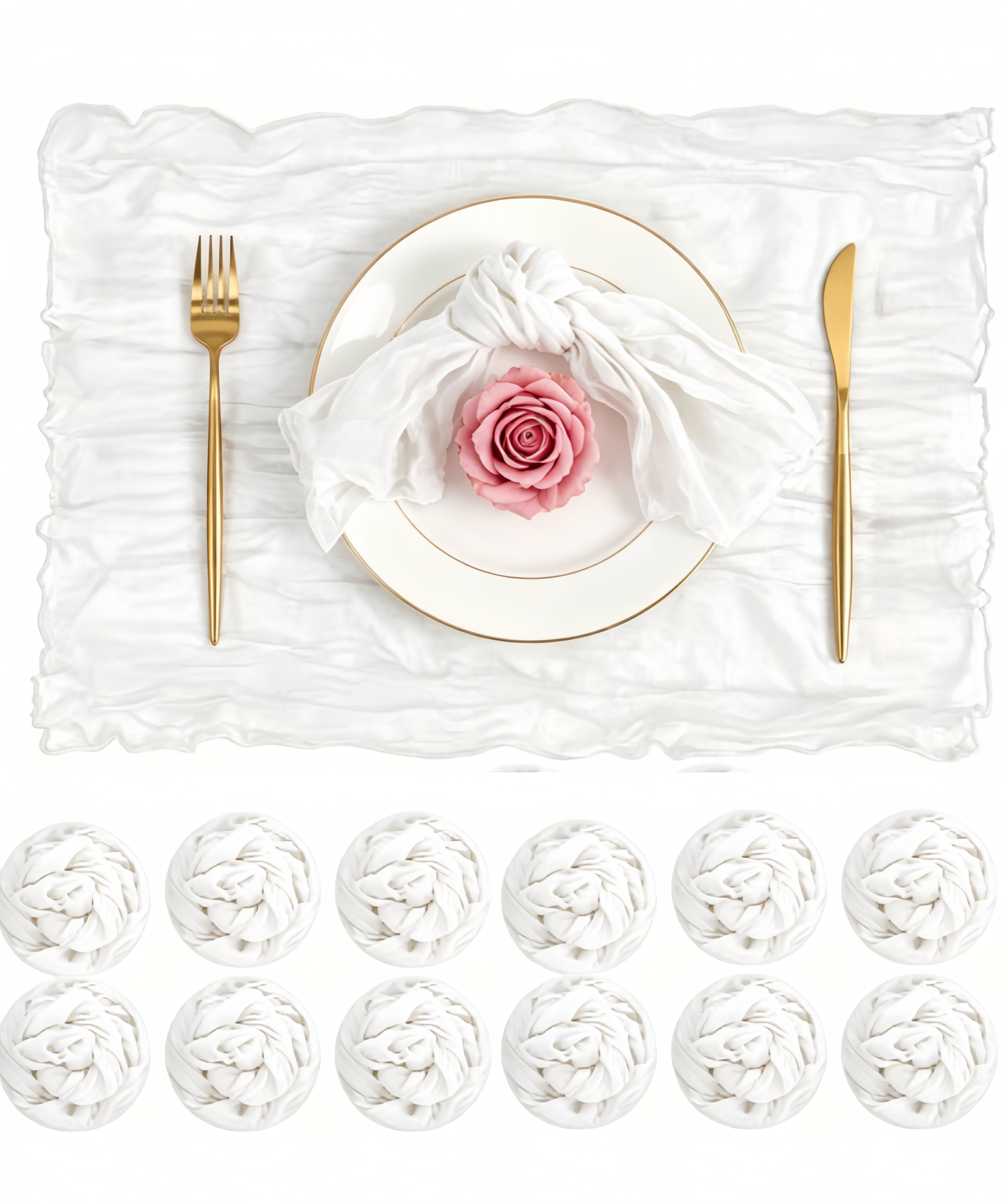6pcs Cotton Linen Cloth Napkin,50 * 50cm