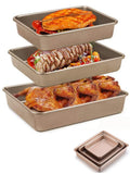 3Pcs Rectangle Deep Baking Pan Set